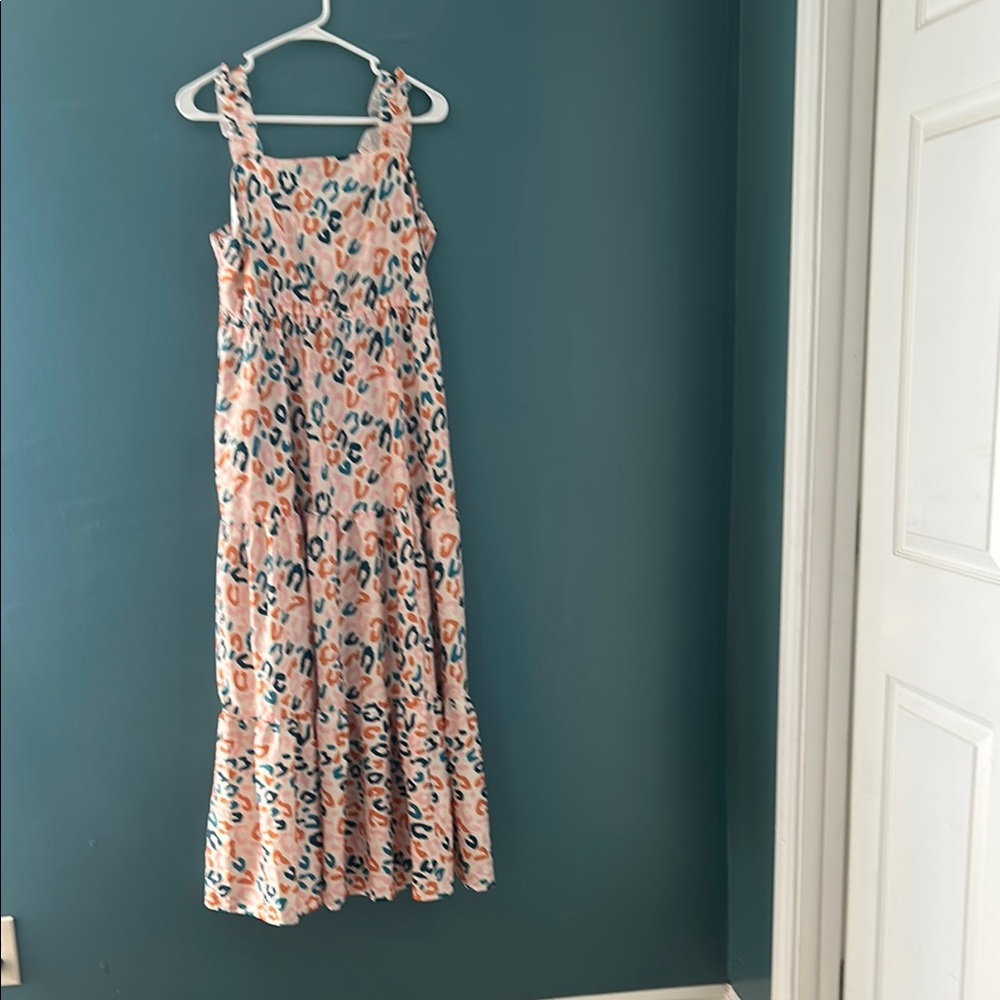 Leopard Print Sleeveless Maxi Dress